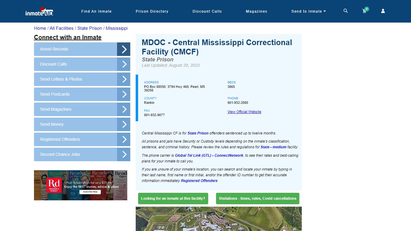 MDOC - Central Mississippi Correctional Facility (CMCF) & Inmate Search ...